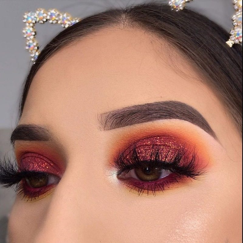 Red eyeshadow