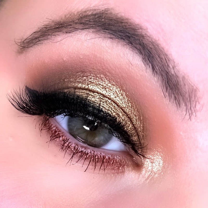 Gold eyeshadow